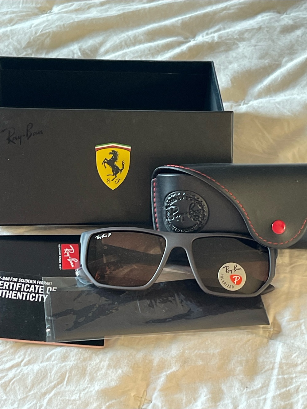 Ray-Ban Polarized Sunglasses - Black Frame with Dark Lenses
